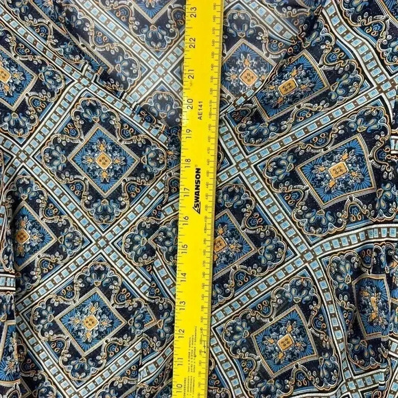 VTG Altar'd State Top S Paisley Print Sheer Bell Sleeve Cottagecore Medieval - Picture 10 of 12